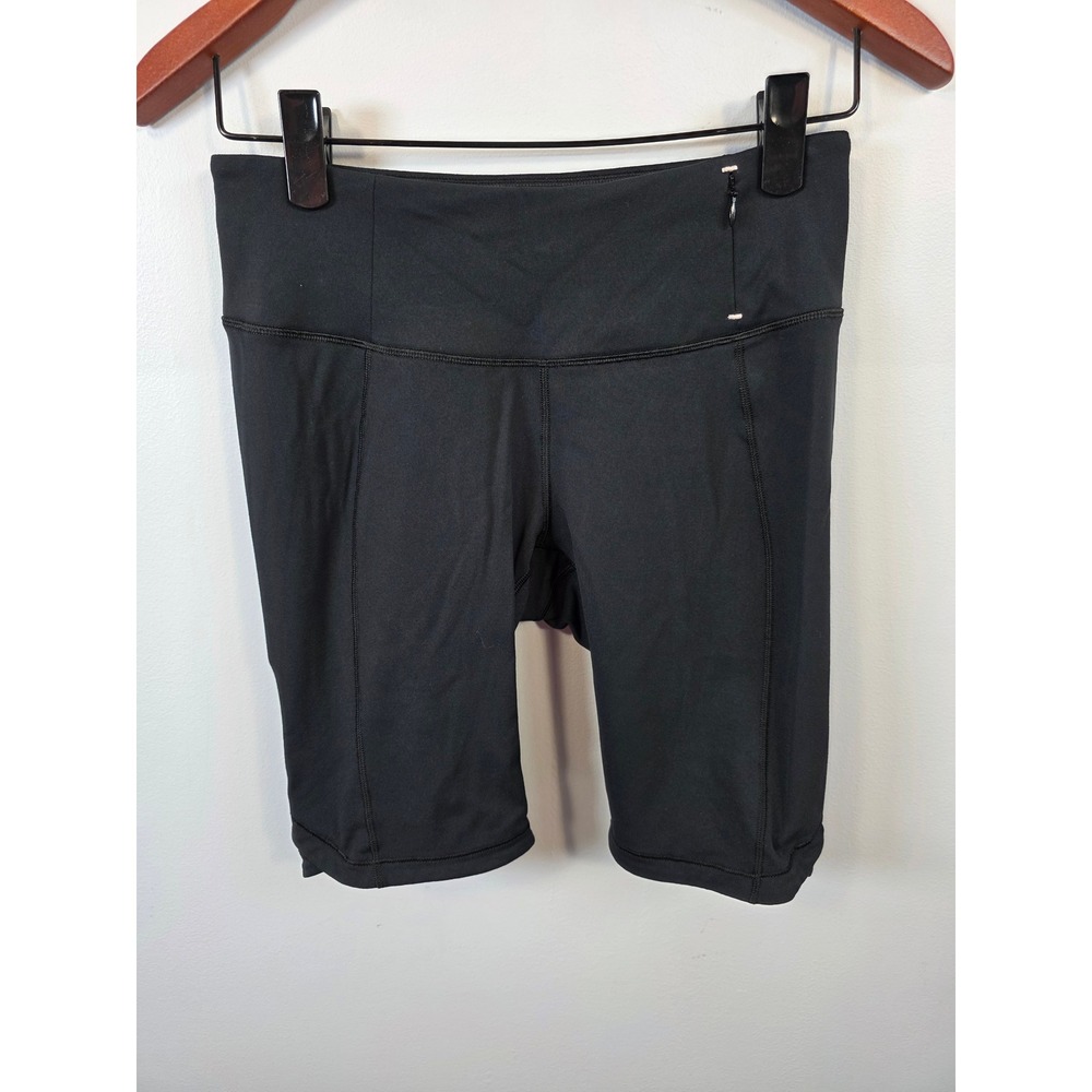 CALIA Carrie Underwood Womens Black High Rise Bike Shorts Zipper Pocket Size S